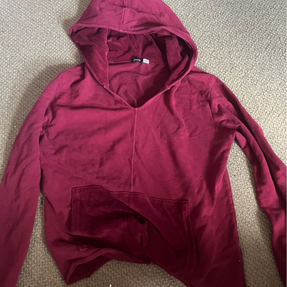 Elegant Burgundy Women's Hoodie